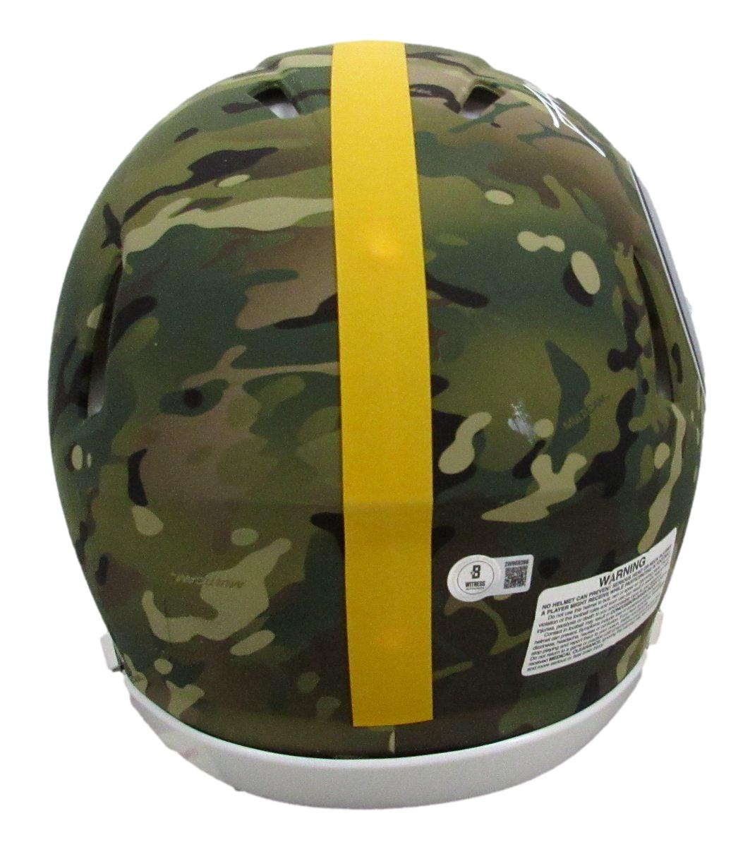 James Harrison Signed Full Size Authentic Camo Helmet Steelers Beckett 194767