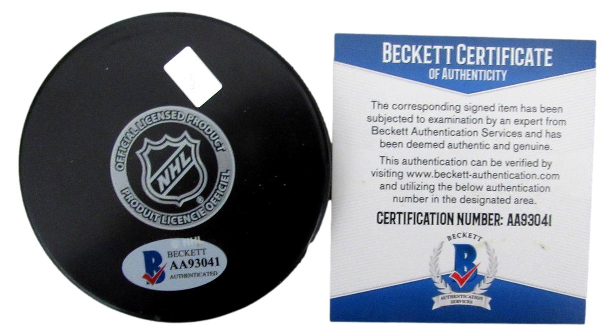 Joe Watson Signed/Autographed Boston Bruins Logo Hockey Puck Beckett 194769