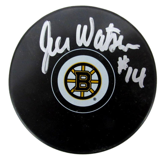 Joe Watson Signed/Autographed Boston Bruins Logo Hockey Puck Beckett 194771