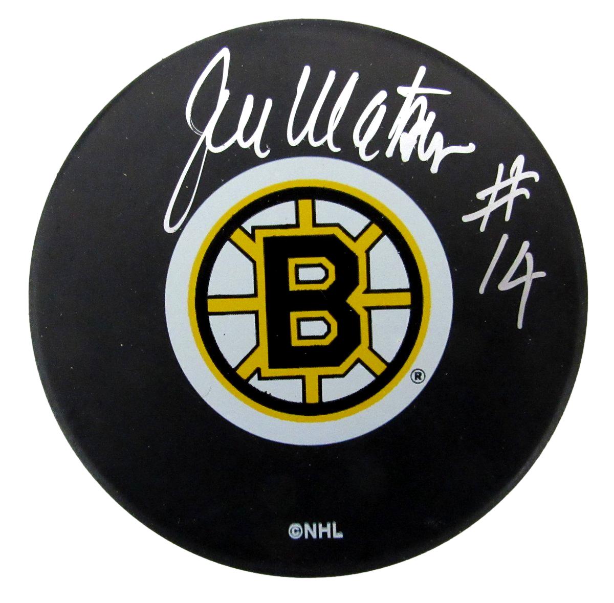 Joe Watson Signed/Autographed Boston Bruins Logo Hockey Puck Beckett 194772