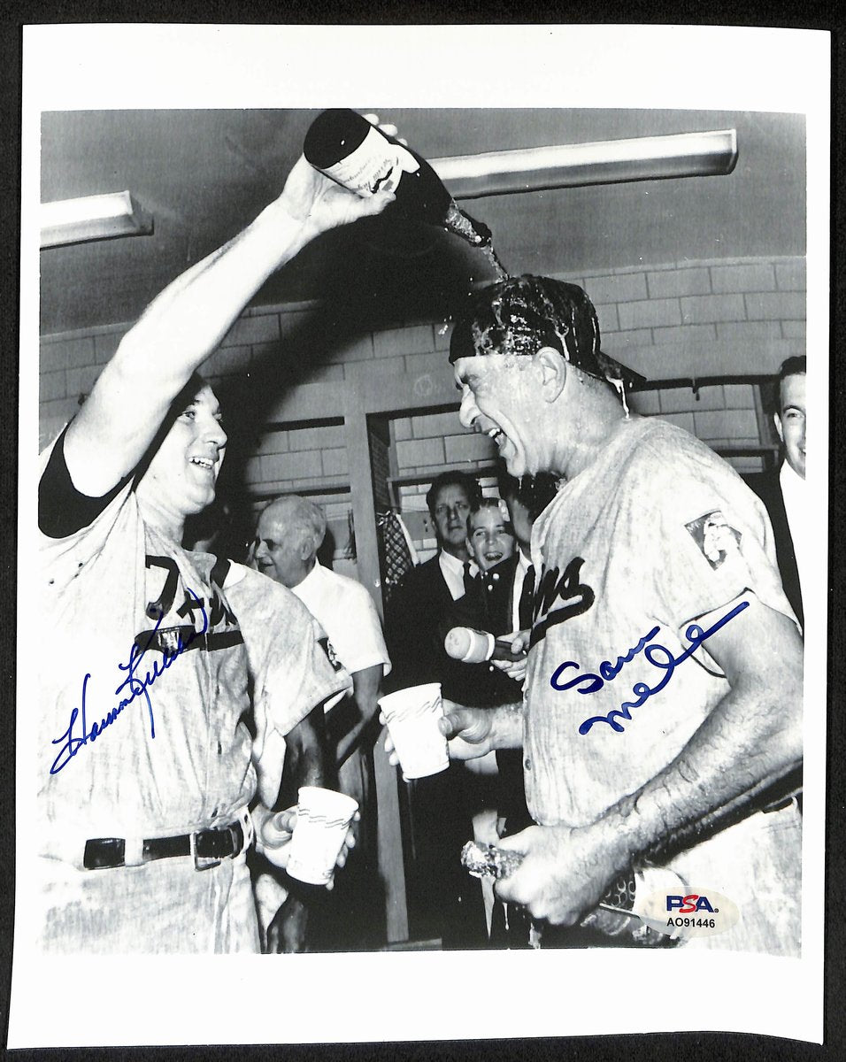 Harmon Killebrew/Sam Mele Dual-Signed/Auto Vintage 8x10 Photo Twins PSA 194449