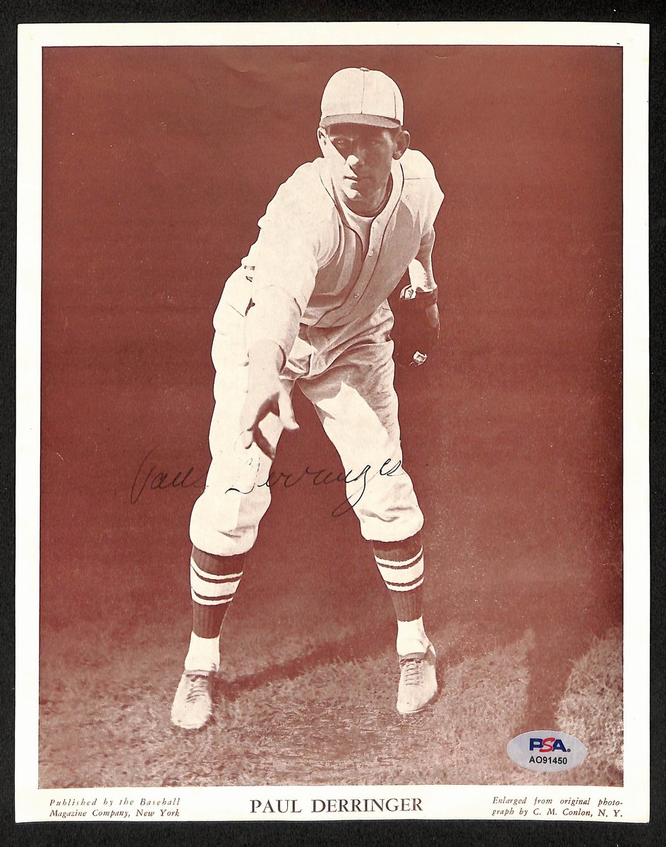 Paul Derringer Signed/Autographed 8x10 Baseball Magazine Photo PSA/DNA 194459