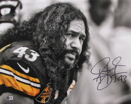Troy Polamalu Signed/Autographed 16x20 Photo Pittsburgh Steelers Beckett 195320