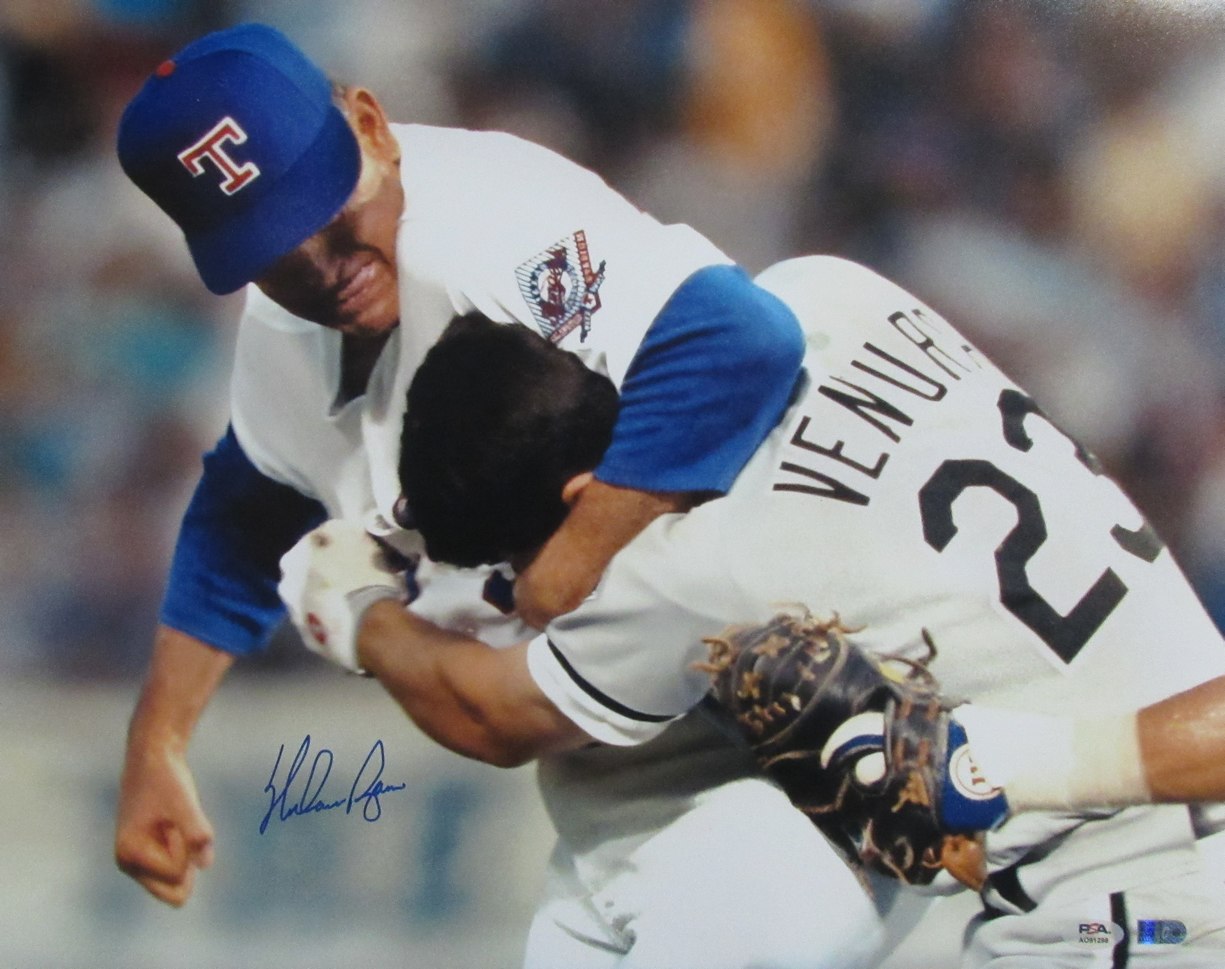 Nolan Ryan HOF Signed/Autographed 16x20 Photo Texas Rangers PSA/DNA 195337