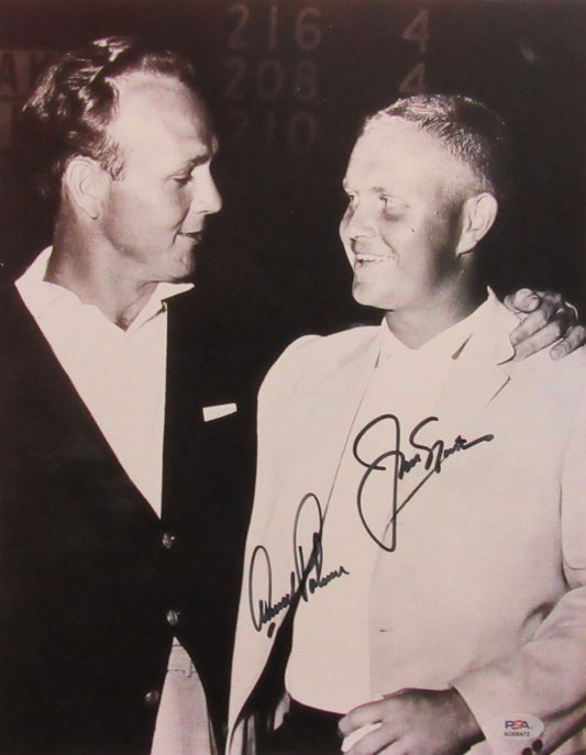 Arnold Palmer/Jack Nicklaus Dual-Signed 11x14 B/W Photo PSA/DNA 194065