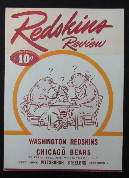 December 2, 1945 Redskins vs. Bears NFL Football Game Program 194114