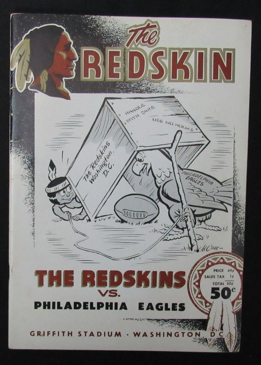 October 17, 1954 Redskins vs. Eagles NFL Football Game Program 194122