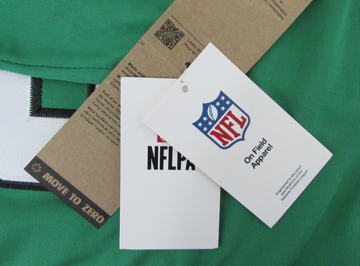 Jalen Carter Signed Kelly Green Nike On Field Football Jersey Eagles BAS 194513