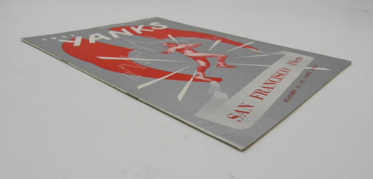 Nov. 3, 1951 New York Yanks vs. San Francisco 49ers Football Game Program 195603