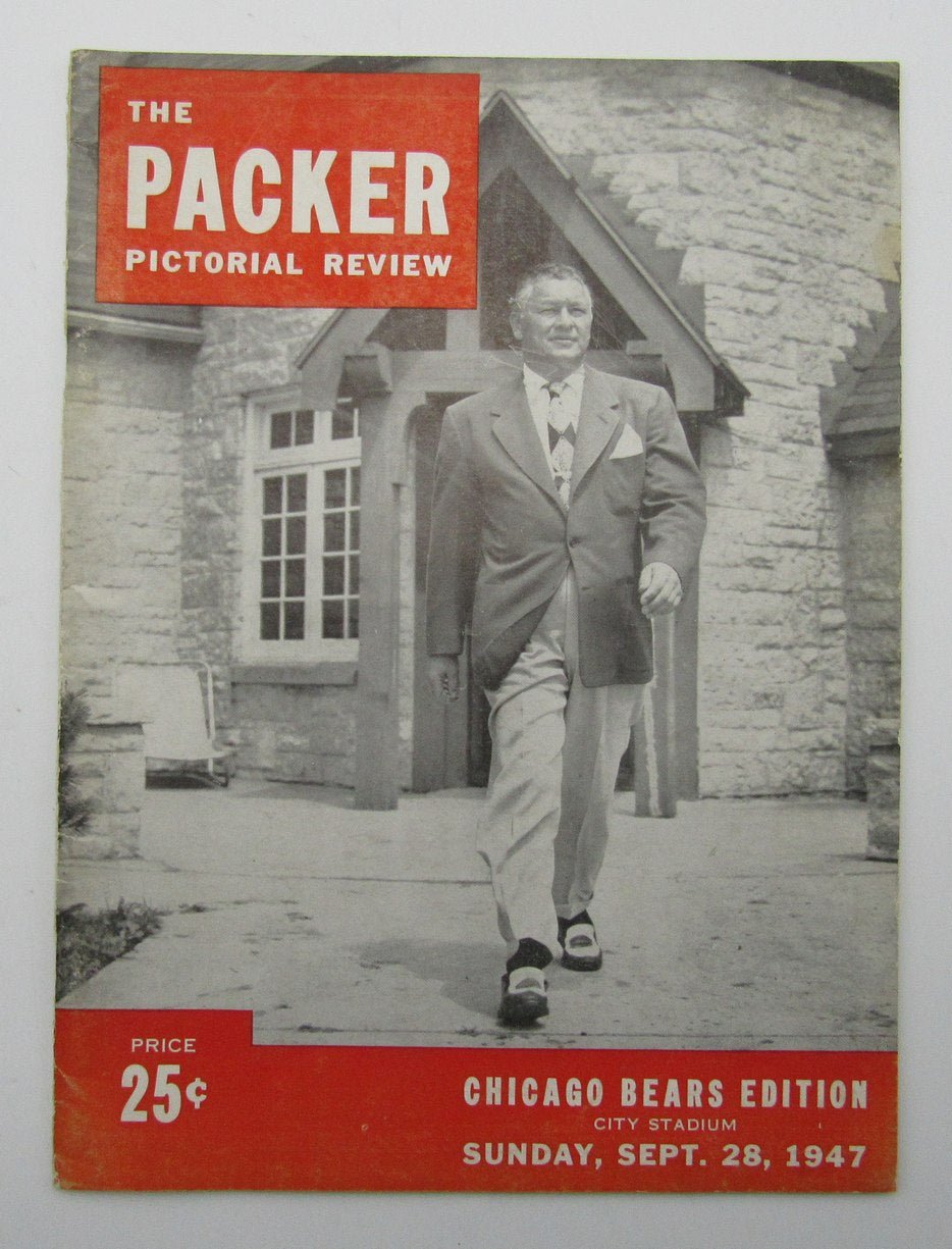 Sept. 28, 1947 Chicago Bears vs. Green Bay Packers Football Game Program 195607