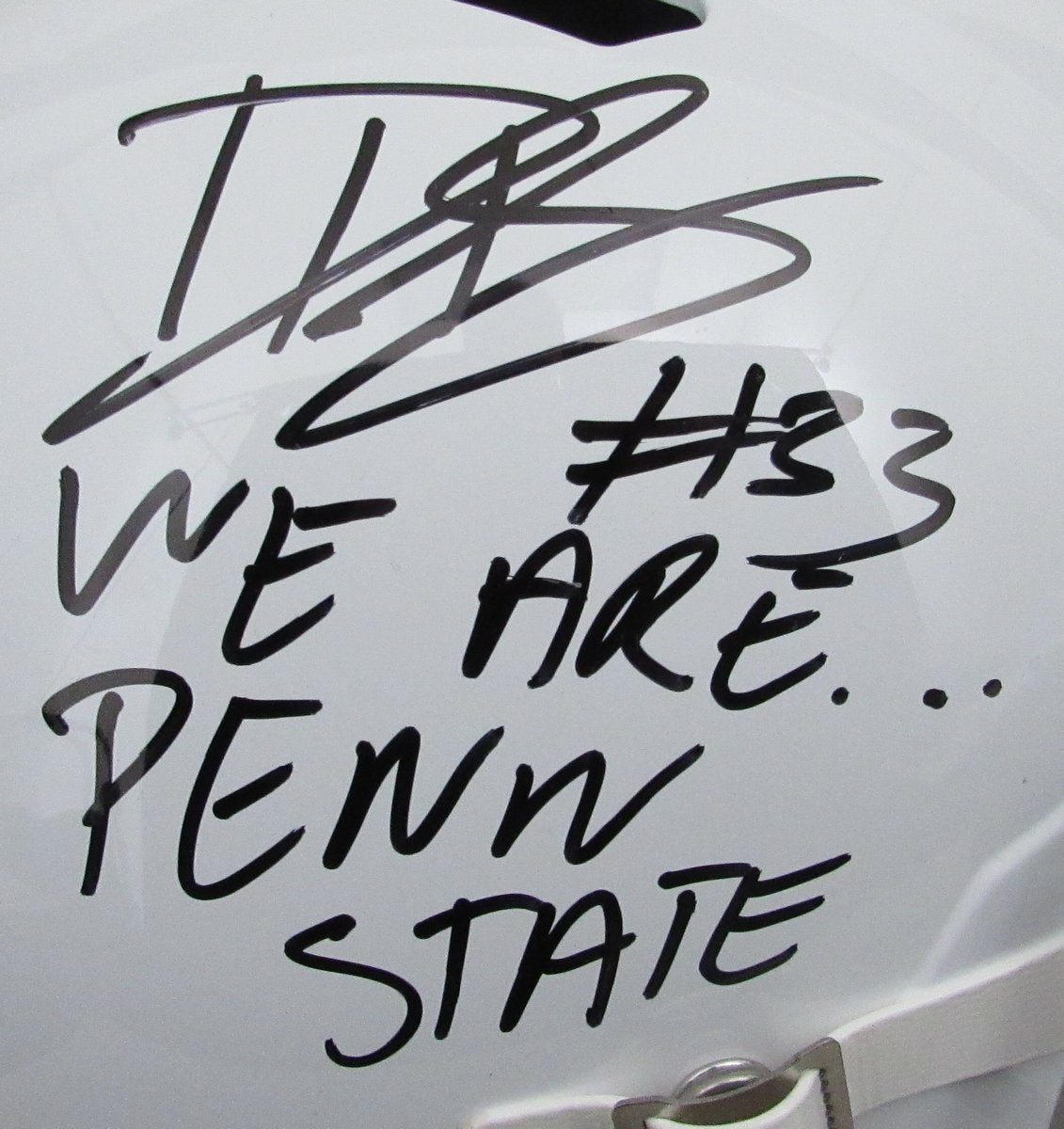 Dani Dennis Sutton Signed/Inscr Full Size Speed Replica Helmet Penn State JSA