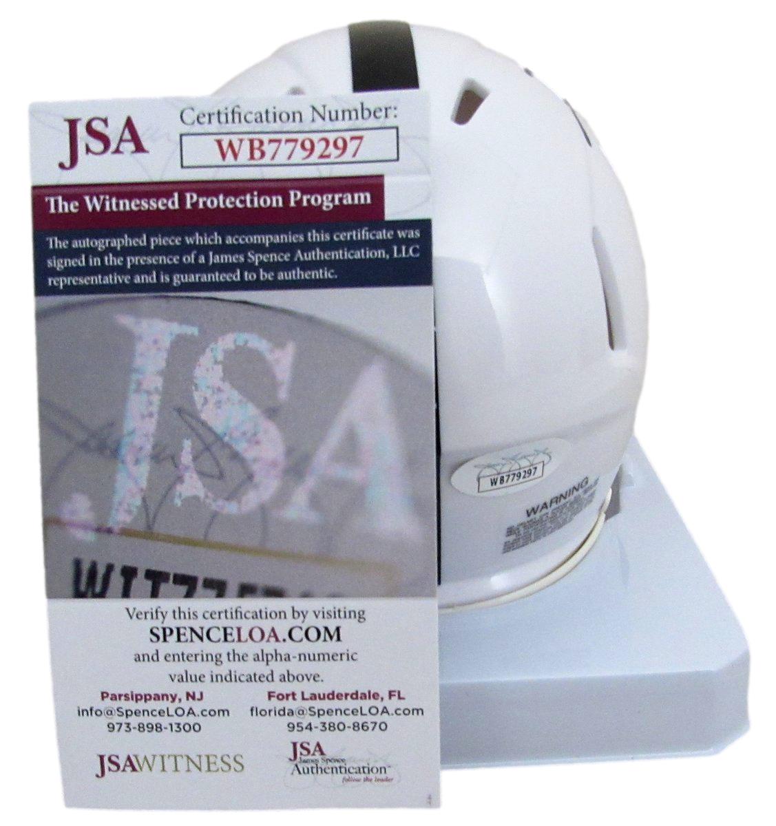 Dani Dennis Sutton Signed/Inscribed Penn State Mini Football Helmet JSA 194521