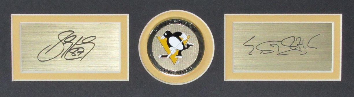 Sidney Crosby/Evgeni Malkin Penguins Laser Signed 11x14 Photo Framed 194063