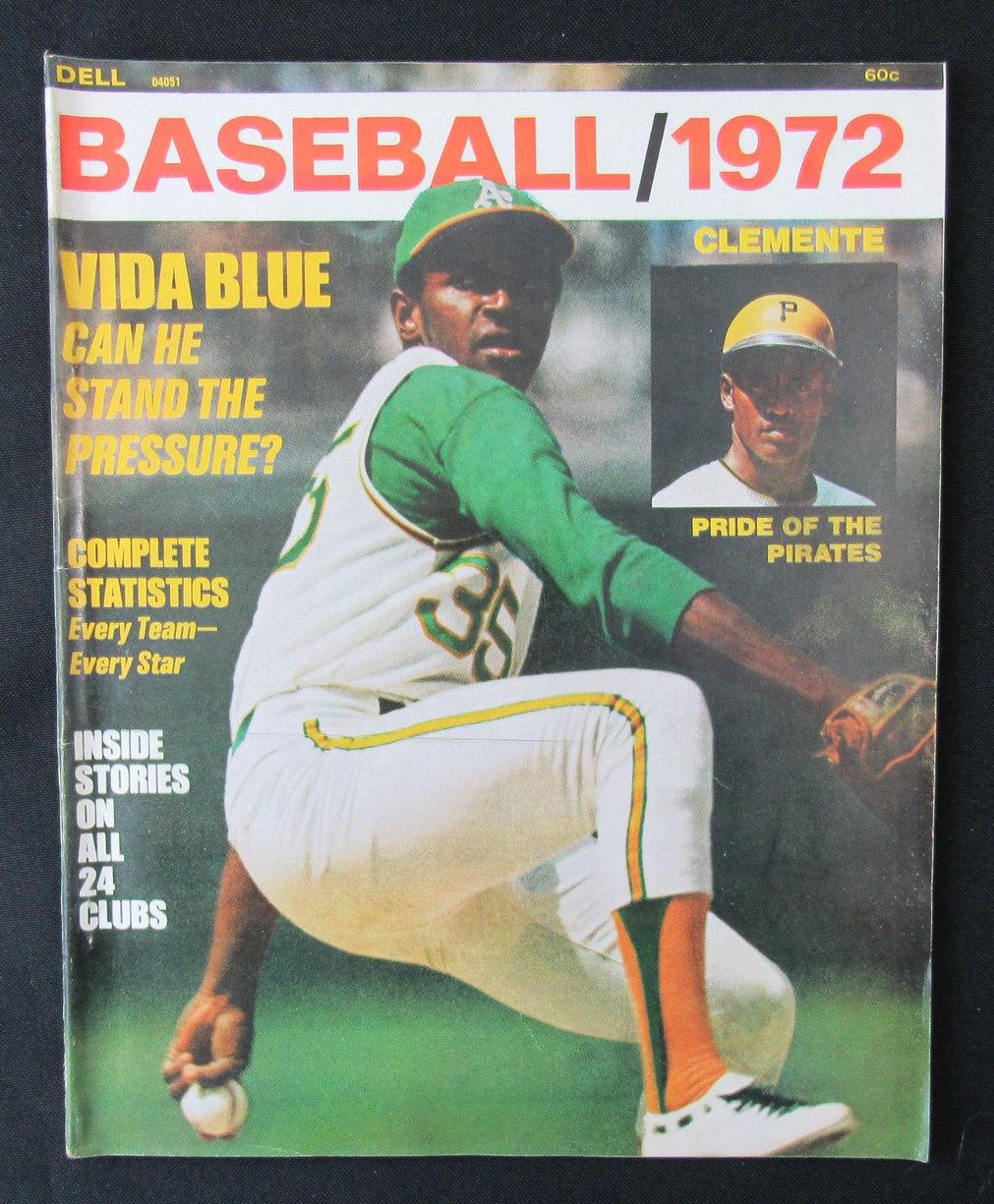 1972 Baseball Magazine Vida Blue/Roberto Clemente on Cover NO LABEL 184653