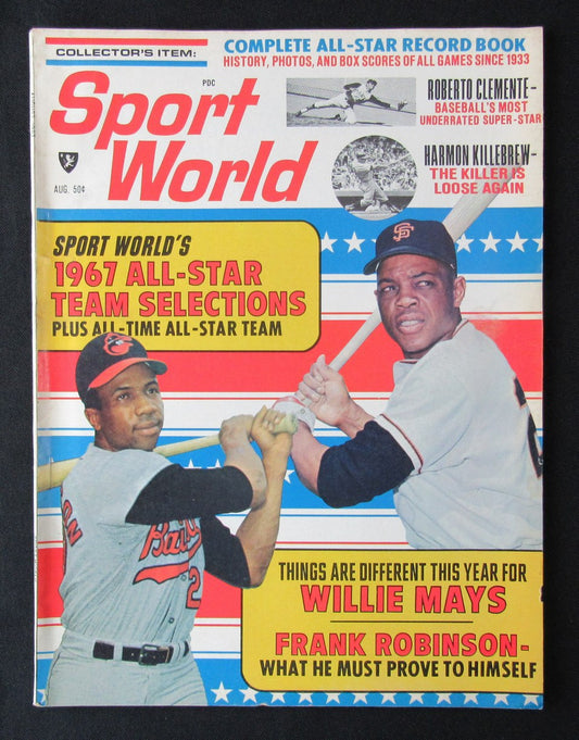 1967 Sport World Magazine Willie Mays/Frank Robinson on Cover NO LABEL 184654