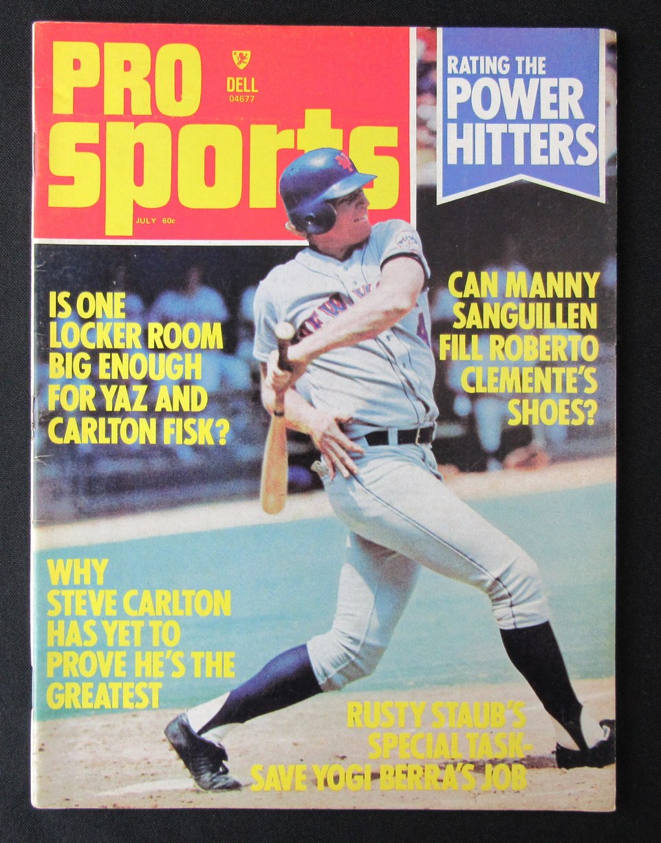 1973 Pro Sports Magazine Rusty Staub New York Mets on Cover NO LABEL 184660