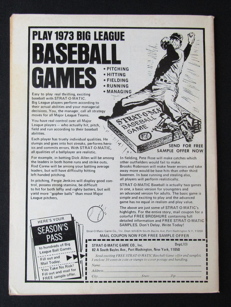 1973 Pro Sports Magazine Rusty Staub New York Mets on Cover NO LABEL 184660