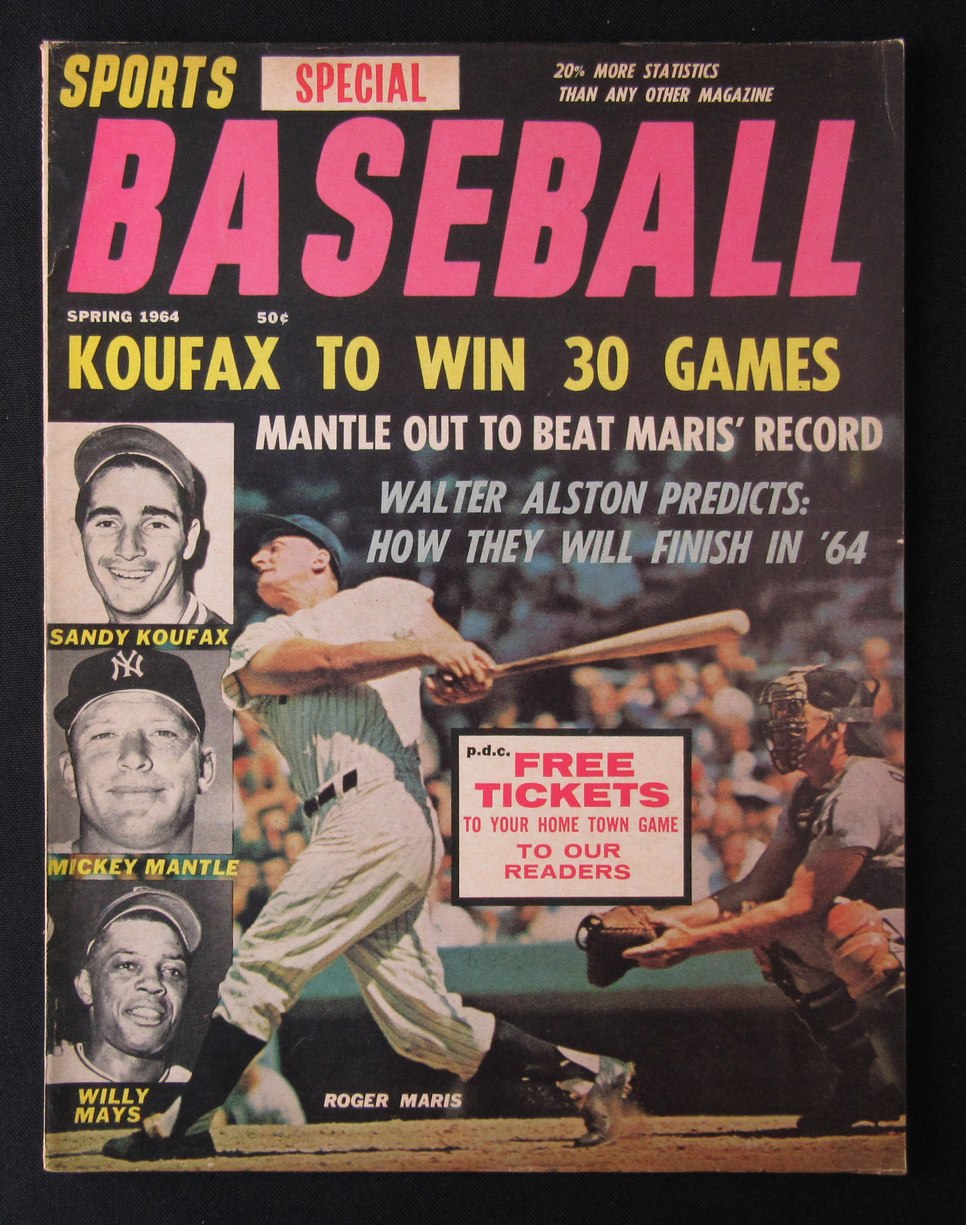 1964 Sports Baseball Magazine Roger Maris Yankees on Cover NO LABEL 184663