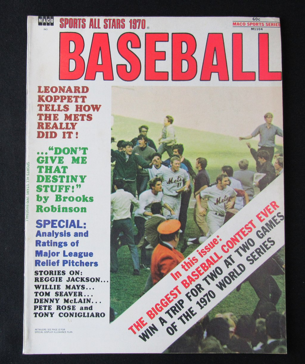1970 Baseball Magazine 1969 New York Mets World Series on Cover NO LABEL 184666