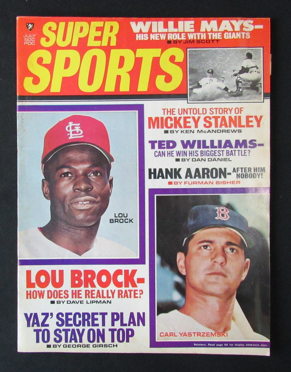 July 1969 Super Sports Magazine Carl Yastrzemski/Lou Brock NO LABEL 184674