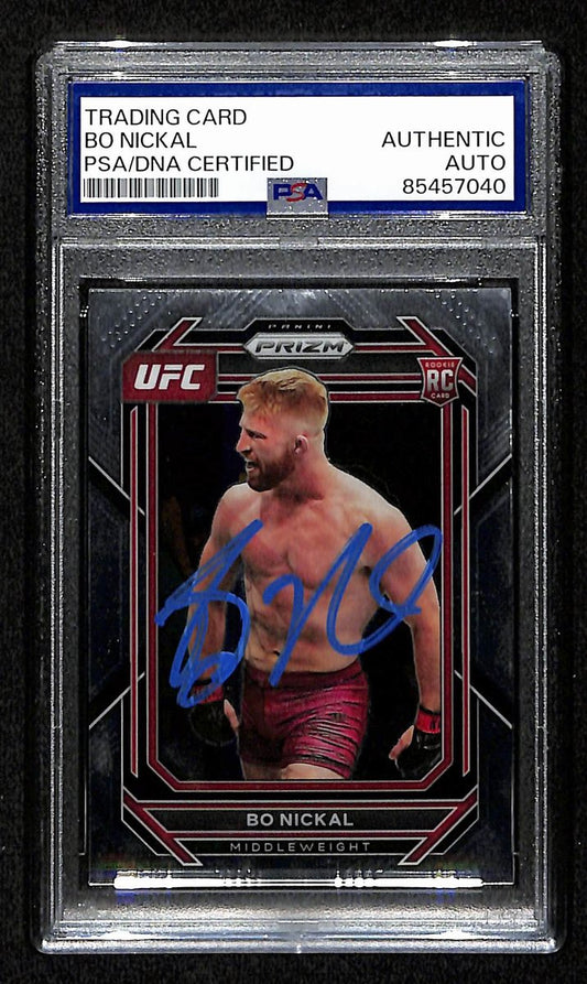 Bo Nickal Signed/Auto 2023 UFC Panini Prizm Rookie RC Card #103 PSA/DNA 195142