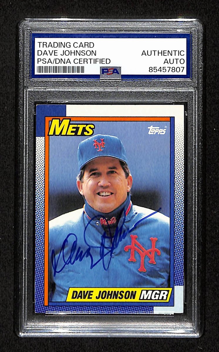 Dave Johnson Signed/Auto 1990 Topps Card #291 New York Mets PSA/DNA 195143