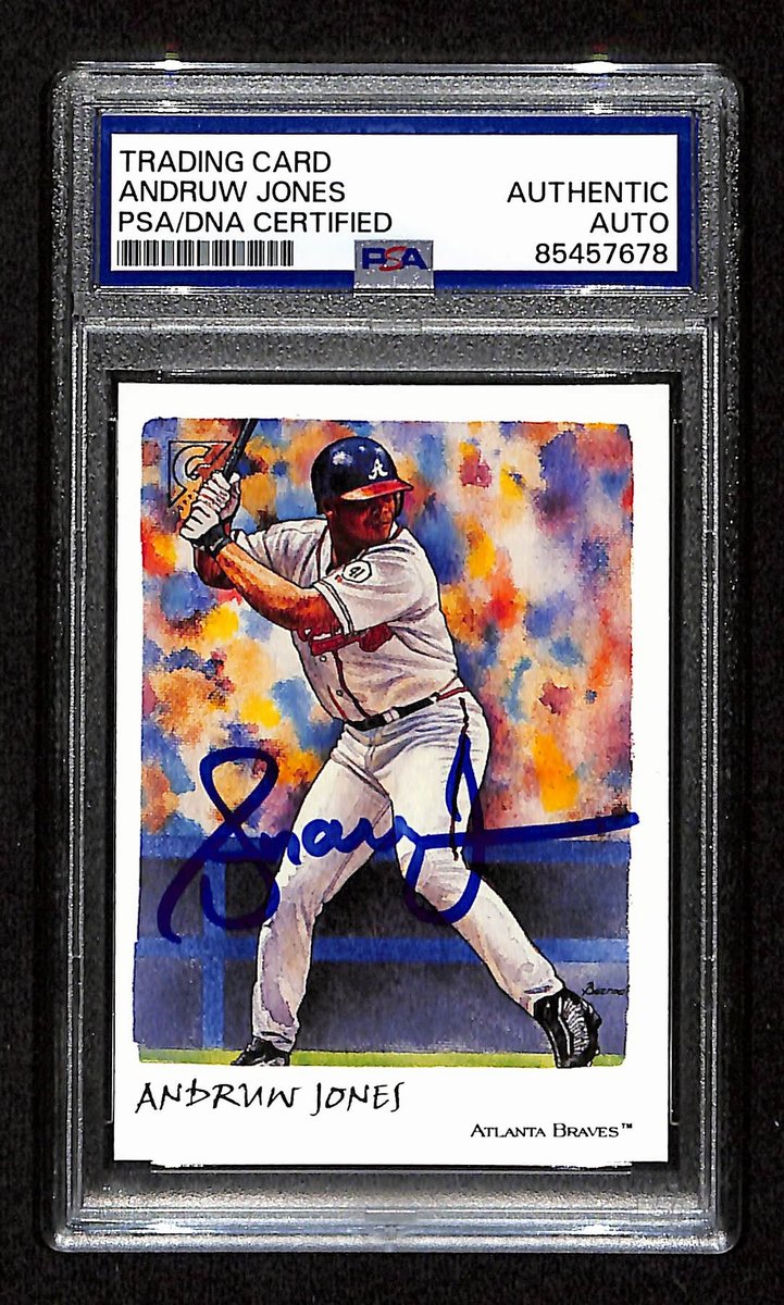 Andruw Jones Signed/Auto 2002 Topps Card #74 Atlanta Braves PSA/DNA 195144