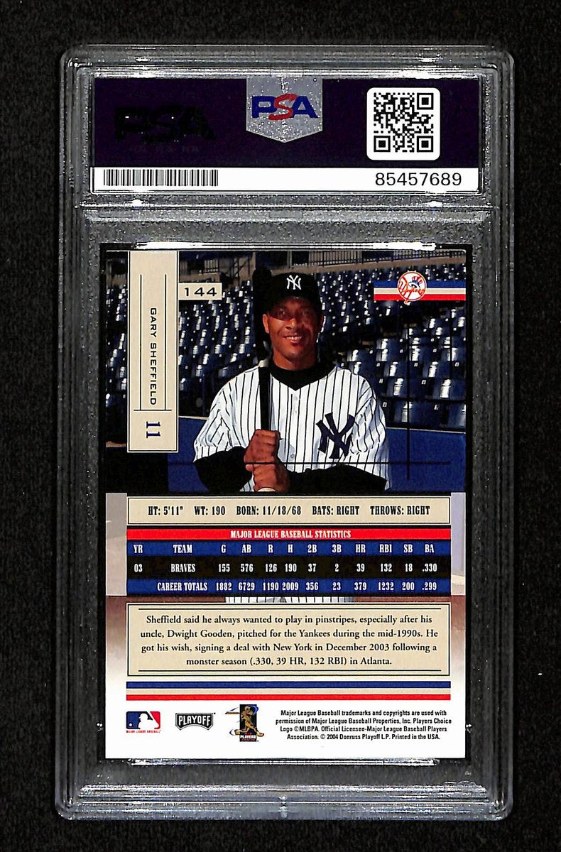 Gary Sheffield Signed 2004 Playoff Absolute Card #144 Yankees PSA/DNA 195147