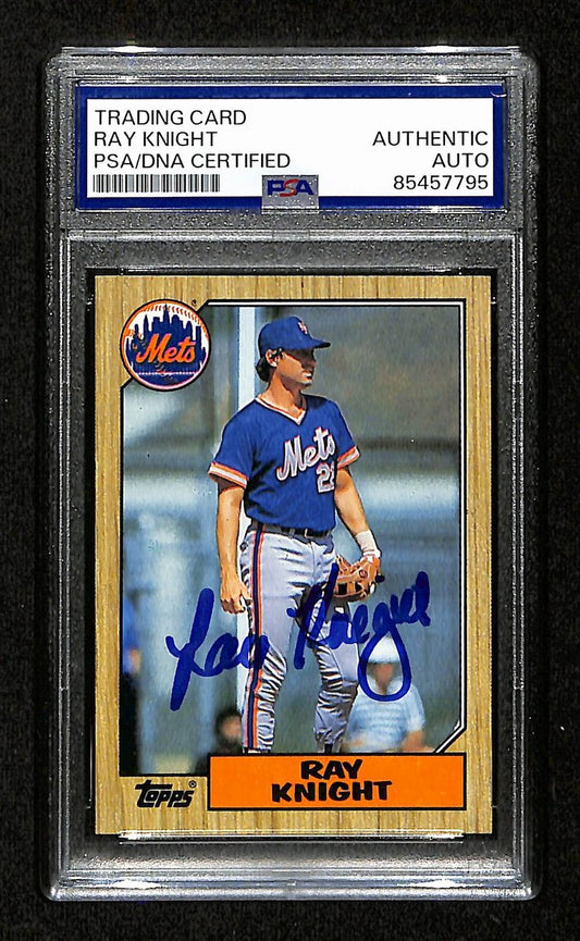 Ray Knight Signed/Autographed 1987 Topps Card #488 New York Mets PSA/DNA 195148