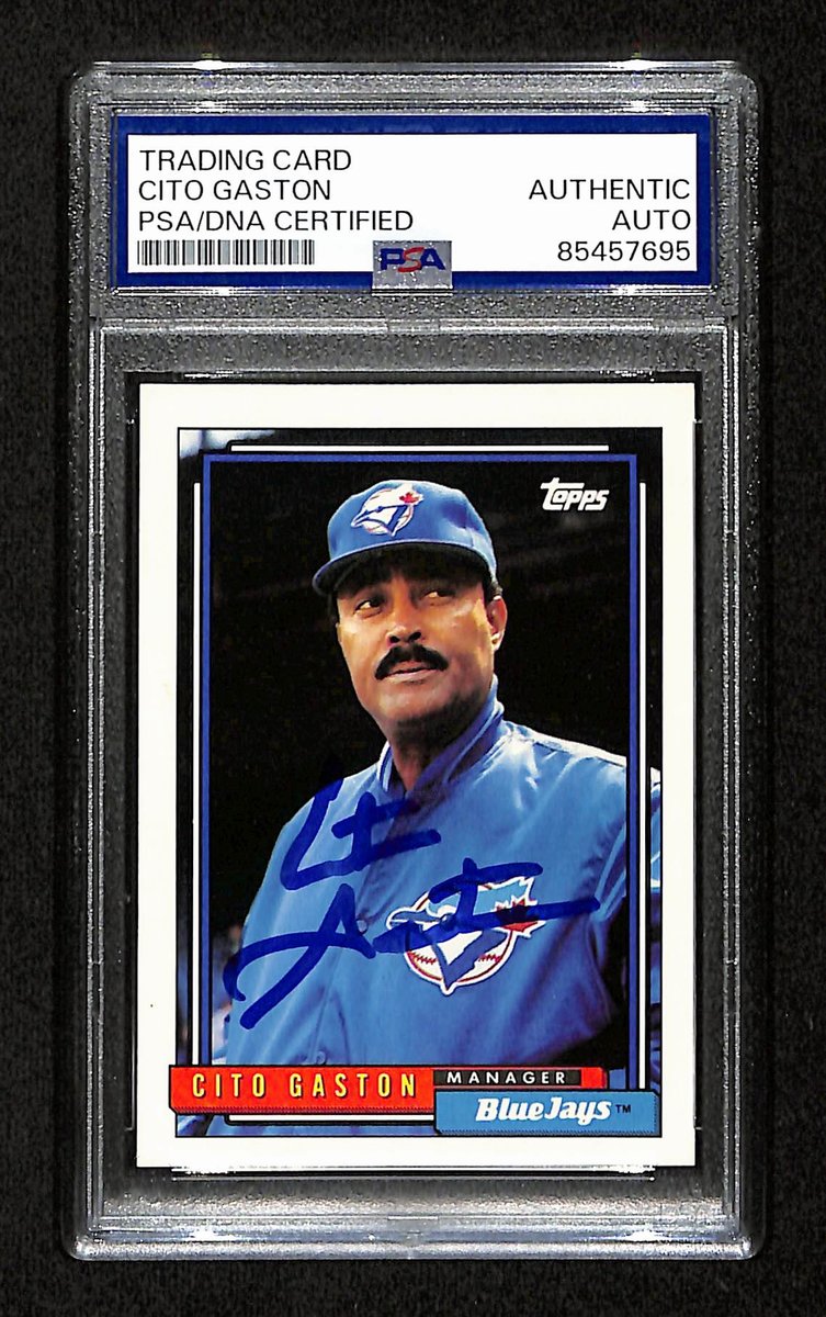 Cito Gaston Signed/Autographed 1992 Topps Card #699 Blue Jays PSA/DNA 195149