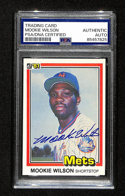 Mookie Wilson Signed/Auto 1981 Donruss RC Rookie Card #575 Mets PSA/DNA 195150