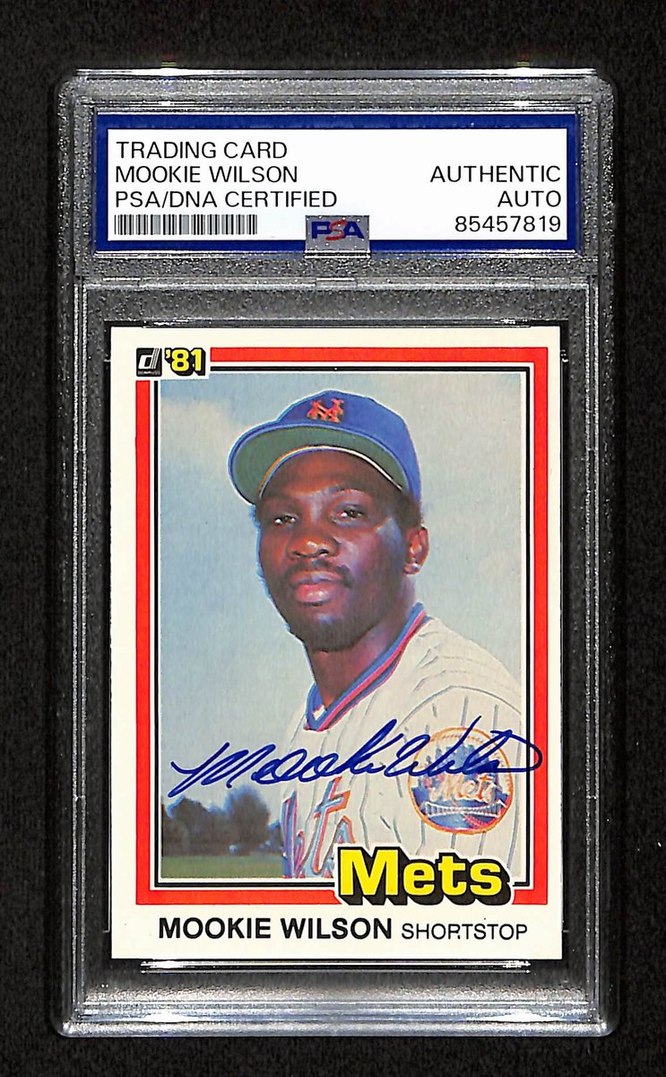 Mookie Wilson Signed/Auto 1981 Donruss RC Rookie Card #575 Mets PSA/DNA 195151