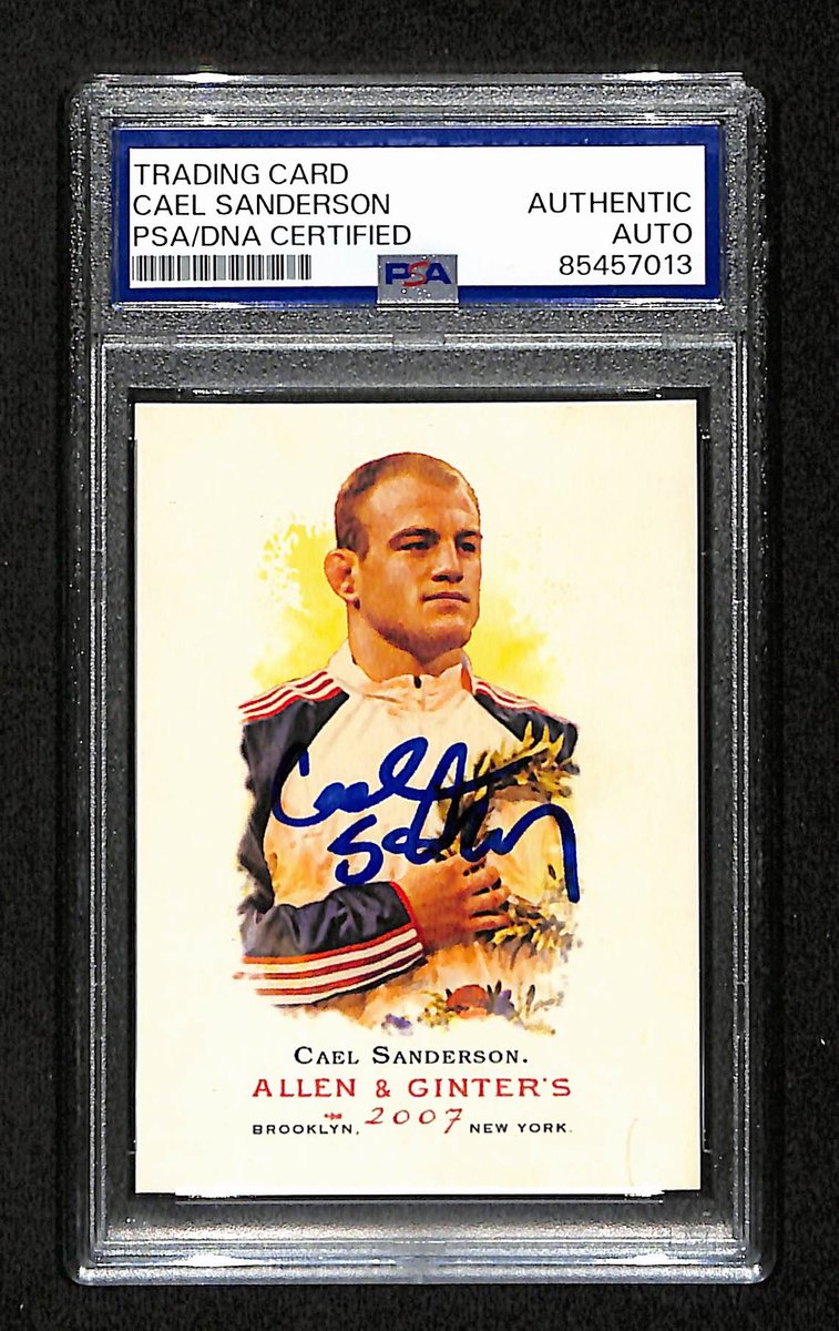 Cael Sanderson Signed 2007 Topps Allen & Ginter's RC Card #23 PSA/DNA 195153