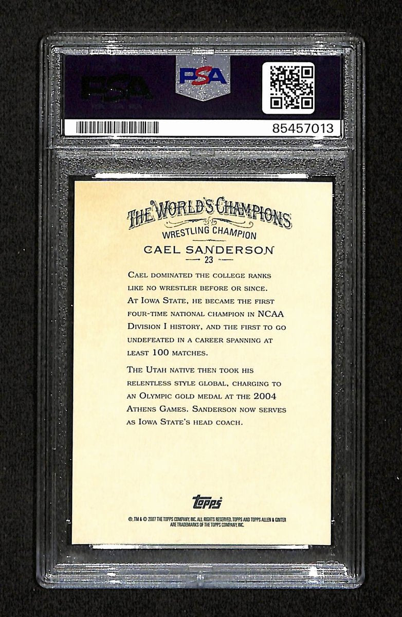 Cael Sanderson Signed 2007 Topps Allen & Ginter's RC Card #23 PSA/DNA 195153