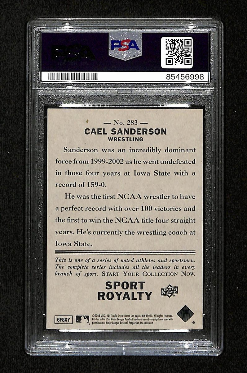 Cael Sanderson Signed 2008 Upper Deck Sport Royalty Card #283 PSA/DNA 195154