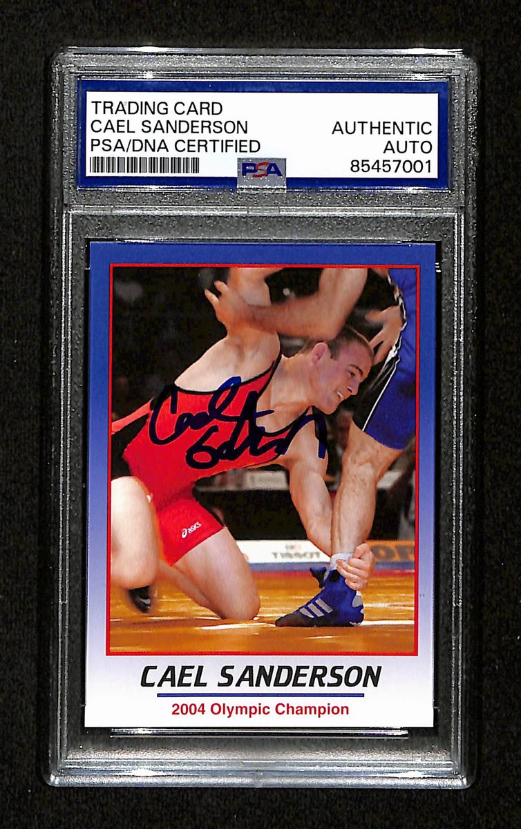 Cael Sanderson Signed 2008 ProImage Heroes of Wrestling Card PSA/DNA 195155