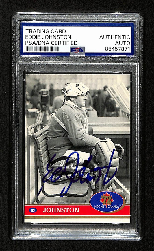Eddie Johnston Signed 1991 Future Trends Card #93 1972 Canada PSA/DNA 195164
