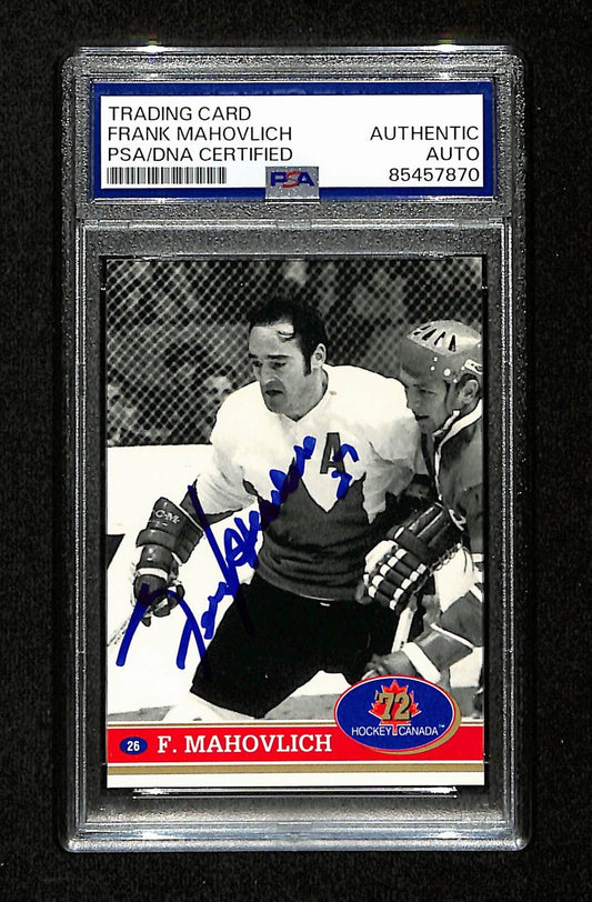 Frank Mahovlich Signed 1991 Future Trends Card #26 1972 Canada PSA/DNA 195167