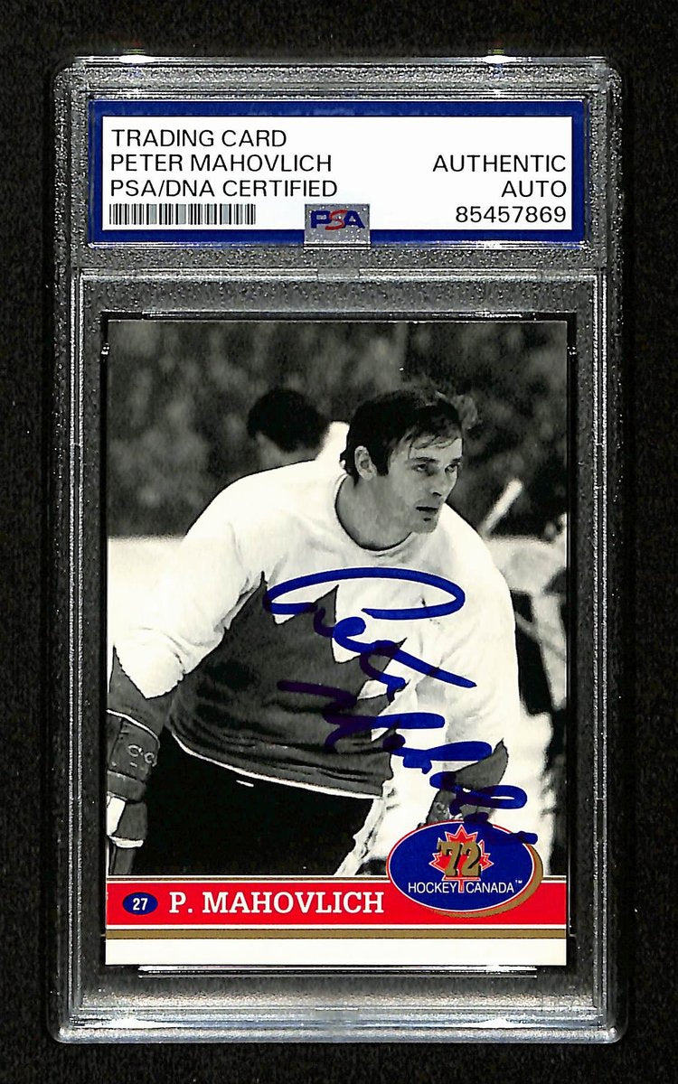 Peter Mahovlich Signed 1991 Future Trends Card #27 1972 Canada PSA/DNA 195168