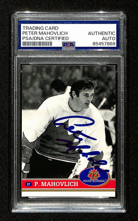 Peter Mahovlich Signed 1991 Future Trends Card #27 1972 Canada PSA/DNA 195168