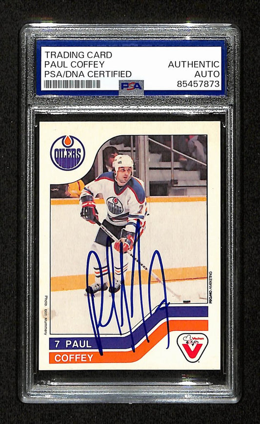 Paul Coffey Signed/Autographed 1983-84 Vachon Card #22 Oilers PSA/DNA 195173
