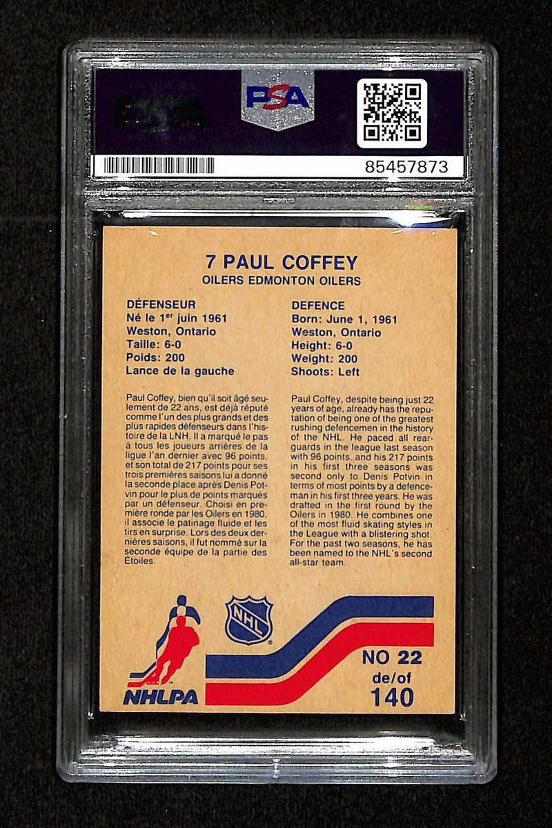Paul Coffey Signed/Autographed 1983-84 Vachon Card #22 Oilers PSA/DNA 195173
