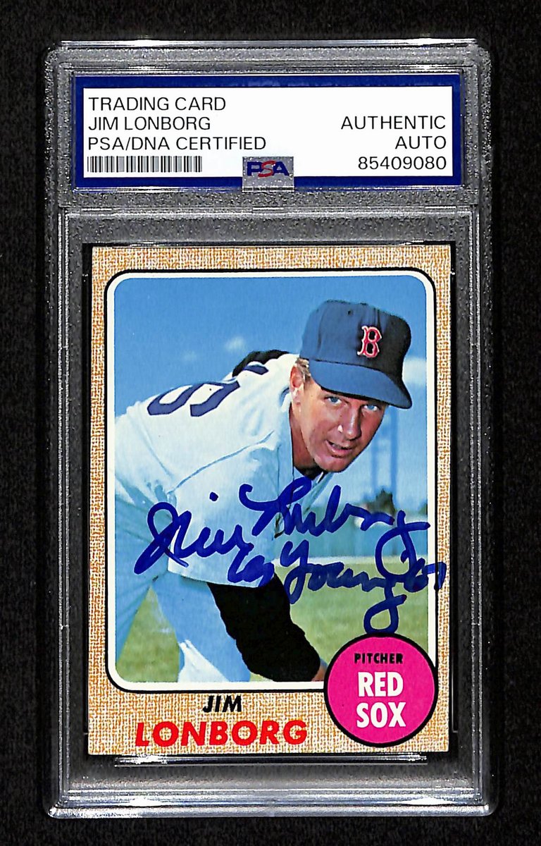 Jim Lonborg Signed/Inscribed 1968 Topps Card #460 Boston Red Sox PSA/DNA 195181