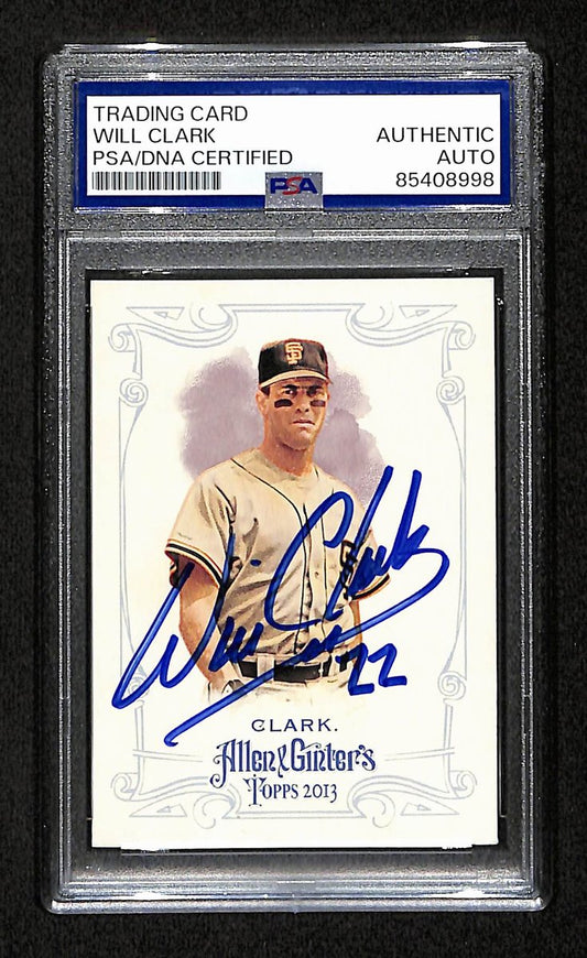 Will Clark Signed 2013 Topps Allen & Ginter's Card #284 Giants PSA/DNA 195188