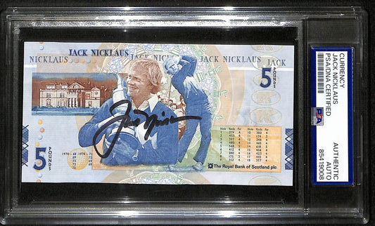 Jack Nicklaus Signed/Autographed Scottish Five Pounds Currency PSA/DNA 195037