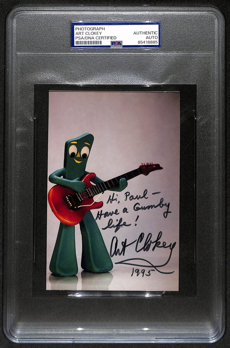 Art Clokey Signed/Inscribed 4x6 Photo Cartoonist "Gumby" PSA/DNA 195039