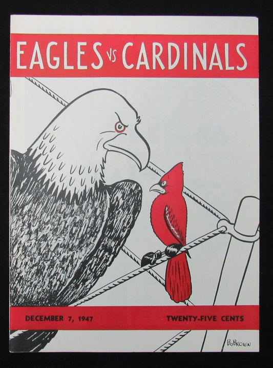 December 7, 1947 Philadelphia Eagles vs. Cardinals Football Game Program 194037