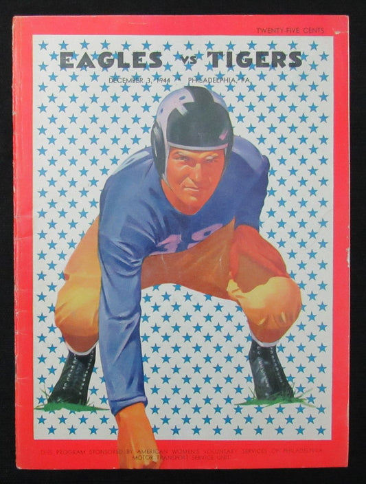 December. 3, 1944 Eagles vs. Brooklyn Tigers Football Game Program 194039