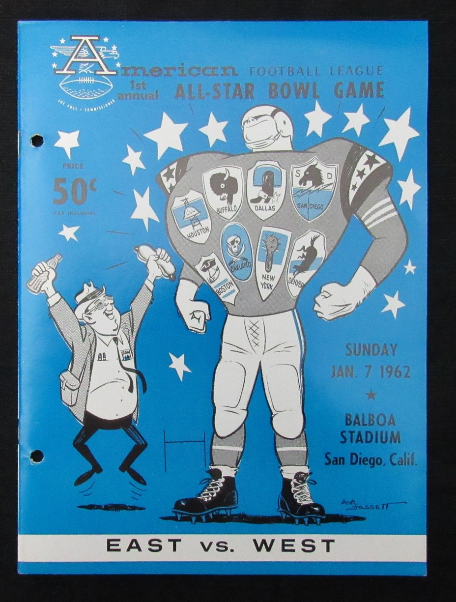 January 7, 1962 American Football League 1st All-Star Bowl Game Program 194647