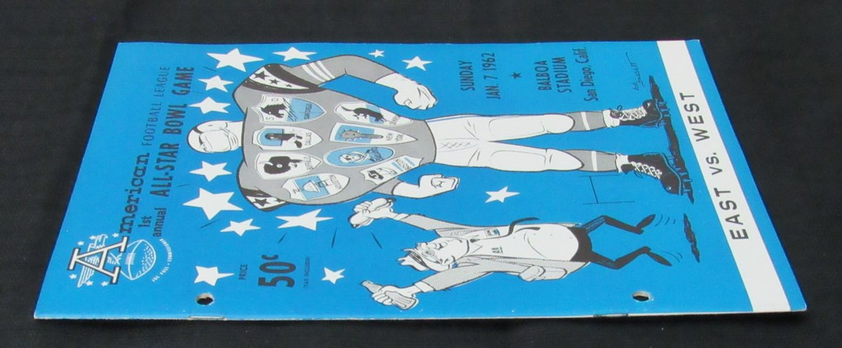 January 7, 1962 American Football League 1st All-Star Bowl Game Program 194647